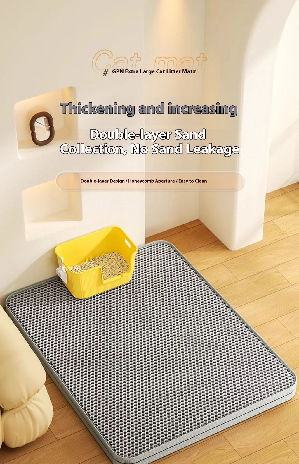 Premium Non-Slip Cat Litter Mat